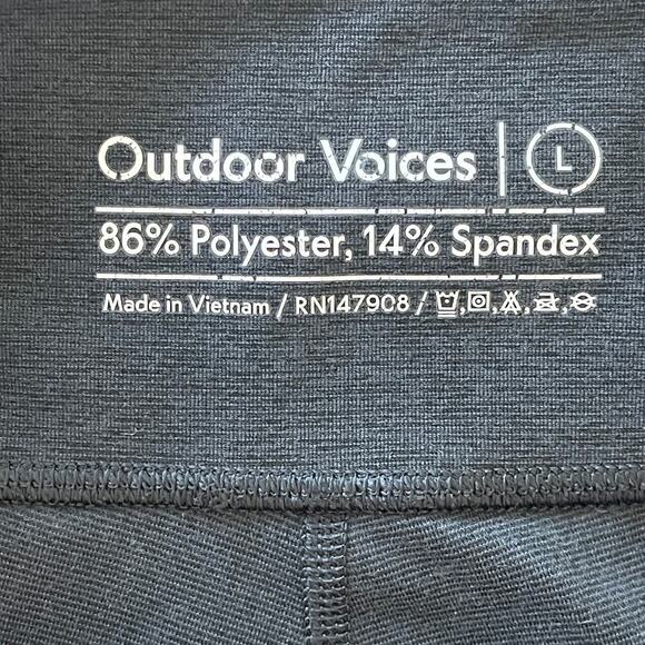 OUTDOOR VOICES  Gray Textured Compression 7/8 Warm‎ Up Leggings Size L - Picture 6 of 7